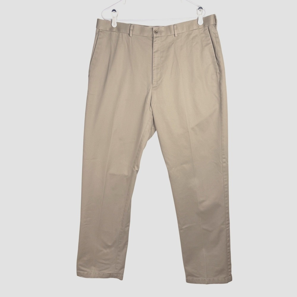 Haggar Work to Weekend Classic Fit Khaki Pants Mens 38x34 Tan Cotton‎ Chinos